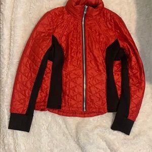 A red and black jacket